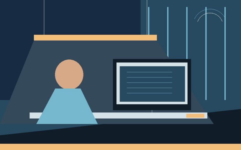 Illustration of visual comfort, screen and office lighting